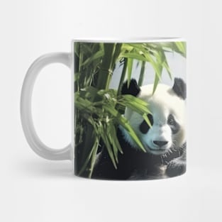 Panda Animal Wildlife Wilderness Colorful Realistic Illustration Mug